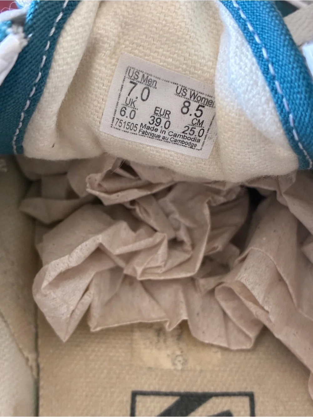 VANS Turquoise Low-Top Suede Sneakers